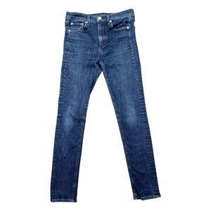 Rag & Bone High Rise Ankle Skinny Jeans Dark Wash Denim Womens‎ Sz 25 Fits 26"